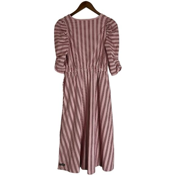 NEW Matilda Jane Valentines Red and Pink Striped Midi Dress Women's Size XS - Picture 2 of 10
